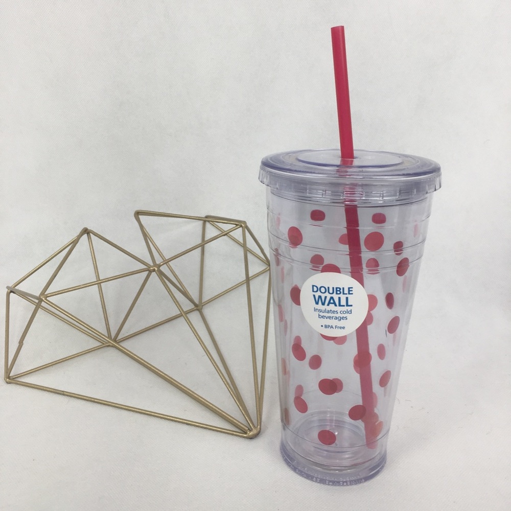 Mainstays Insulated Red & Clear Cup